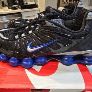 Nike Shox TL Black Racing Blue Metal Silver CN0151-004 Men's Size 12 SHOES NEW